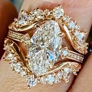 3 Layer Elegant Gold Plated Women's Ring